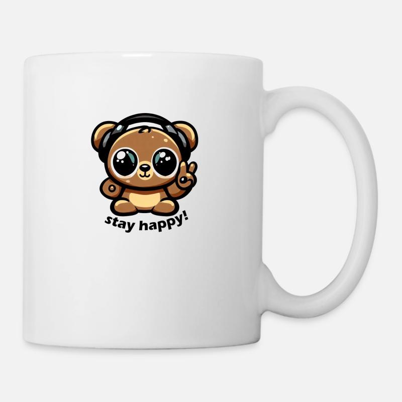Ours heureux - Mug blanc - blanc