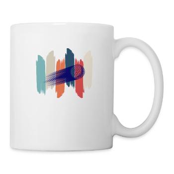 Retro rainbow football - Mug - white - Right