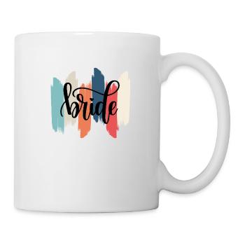 Die Retro-Regenbogenbraut - Tasse - Weiß - Rechts