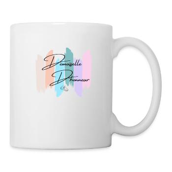 Demoiselle d'honneur arc en ciel pastel - Mug blanc - blanc - Droite