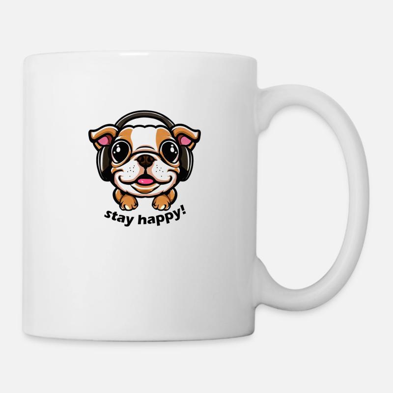 Joyeux bouledogue - Mug blanc - blanc