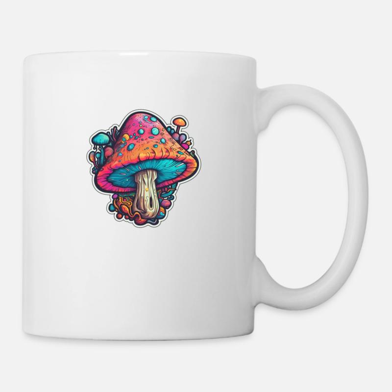 pilze - Tasse - Weiß