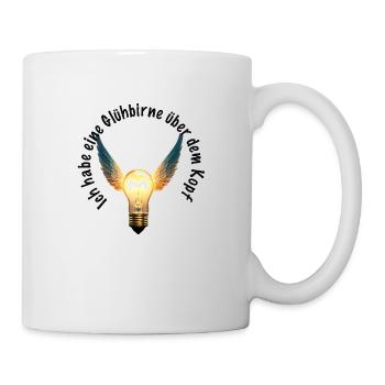 Ich habe eine Glühbirne über dem Kopf - Tasse - Weiß - Rechts