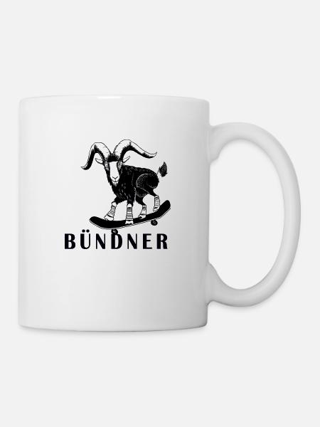 Bündner Steinbock Graubünden Grischa Grischun - Tasse - Weiß