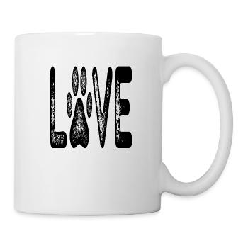Dog Love - Tasse - Weiß - Rechts
