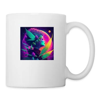 Cannabis avec une jeune femme - Mug blanc - blanc - Droite