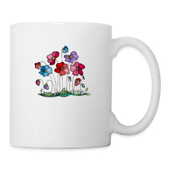 Fleur - Mug blanc - blanc - Droite