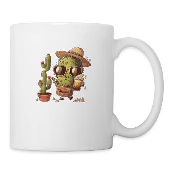 Drôle de buveur de bière: Le cactus au sombrero - Mug blanc - blanc - Droite