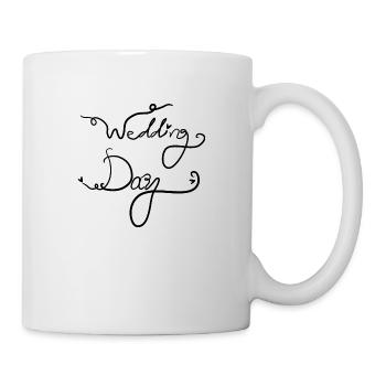 Texte du jour du mariage - Mug blanc - blanc - Droite