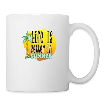 La vie est meilleure en été - Mug blanc - blanc - Droite
