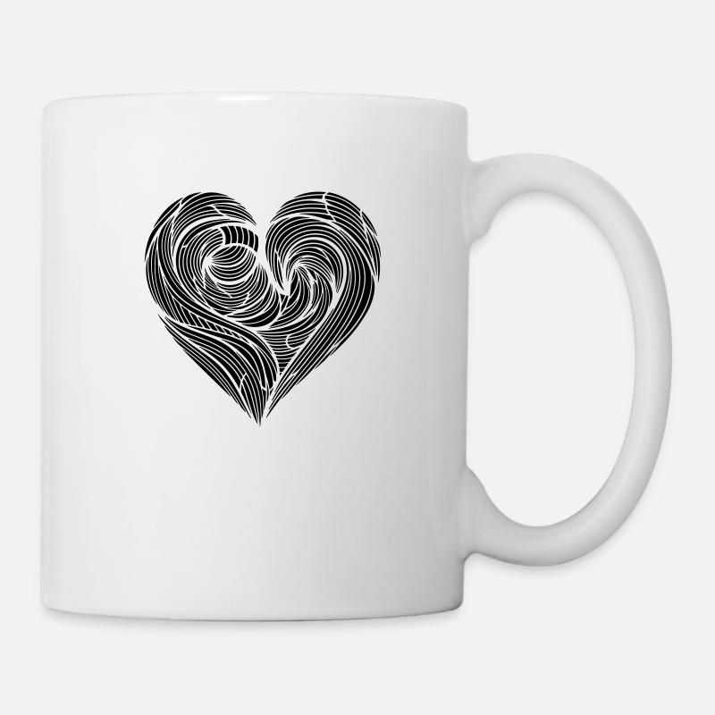 Creative ornate heart for valetnine day - Mug - white