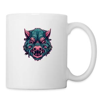 Schwein - Tasse - Weiß - Rechts