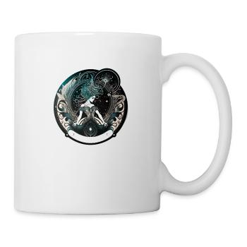 femme face signe verseau - Mug blanc - blanc - Droite