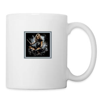 Drummer Girl - Tasse - Weiß - Rechts