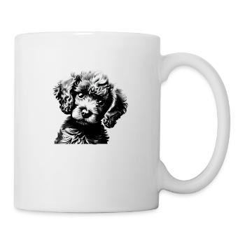 Pudel Hundewelpe Hundeliebe Pudelwelpe Hundehalter - Tasse - Weiß - Rechts