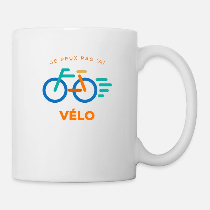 Je peux pas j'ai vélo - Mug blanc - blanc
