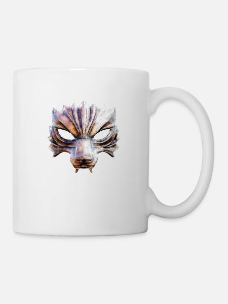 Wolf warrior mask - Mug - white
