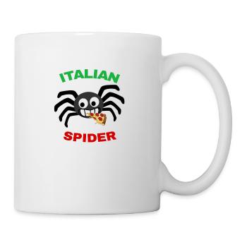 spider araignée rigolote italie - Mug blanc - blanc - Droite