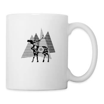 Hirsch - Tasse - Weiß - Rechts