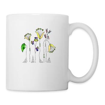 Fleur - Mug blanc - blanc - Droite