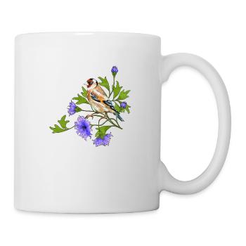 Bunter Vogel - Tasse - Weiß - Rechts