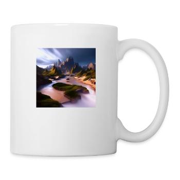 Paysage fantastique cinématographique - Mug blanc - blanc - Droite