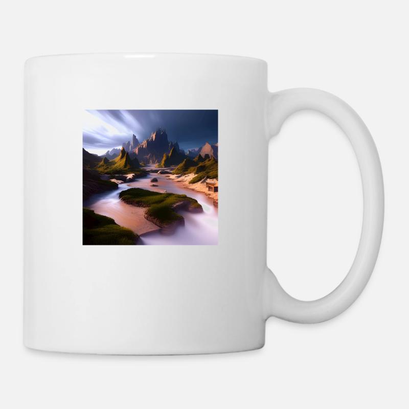 Cinematic fantasy landscape - Mug - white