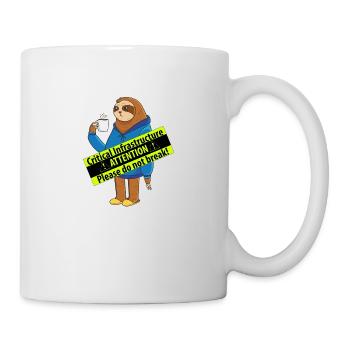 Kaffeebecher als Kritische Infrastruktur - Tasse - Weiß - Rechts