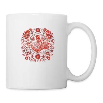 Der alte rote Vogel - Tasse - Weiß - Rechts