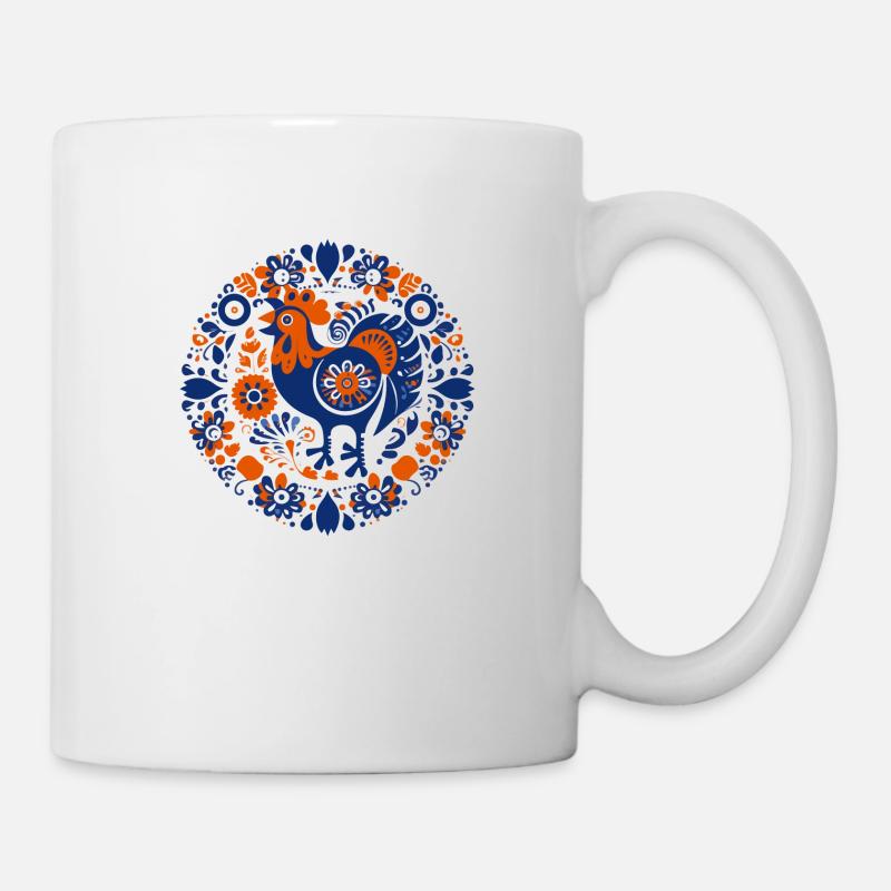 Der Vintage-Hahn - Tasse - Weiß