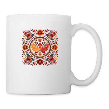 Vintage-Vögel - Tasse - Weiß - Rechts