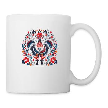 Der Vintage-Vogel - Tasse - Weiß - Rechts