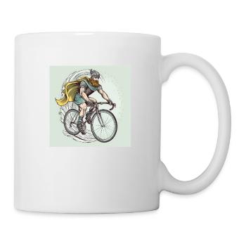 Road Warrior - Viking Warrior Road Cyclist - Mug blanc - blanc - Droite