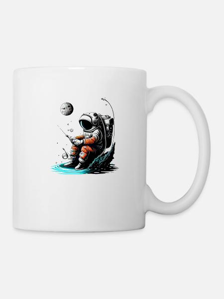 Astronaut fishing - Mug - white