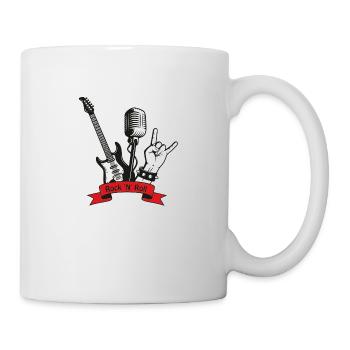 Rock guitar design for artists - Mug - white - Right