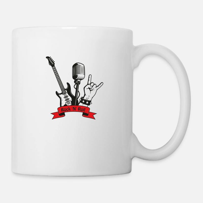 Conception de guitare rock pour les artistes - Mug blanc - blanc