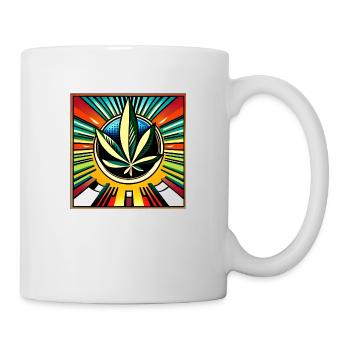 Cannabis comic style - Tasse - Weiß - Rechts