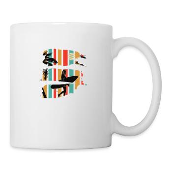 Mood summer beach surf - Mug - white - Right