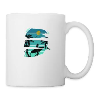 Mood summer beach surf - Mug - white - Right
