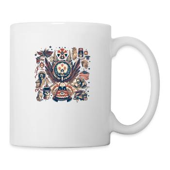 Amerikanische Folklore - Tasse - Weiß - Rechts