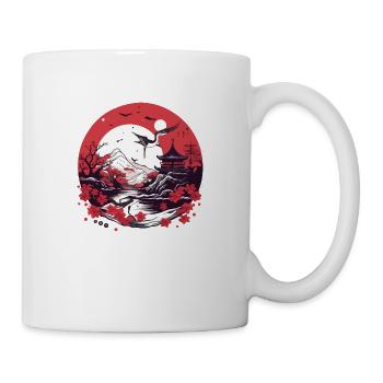 Japanische Folklore - Tasse - Weiß - Rechts