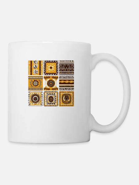 Afrikanische Folklore - Tasse - Weiß