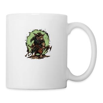 Logo Skaven élégant avec des accents verts - Mug blanc - blanc - Droite
