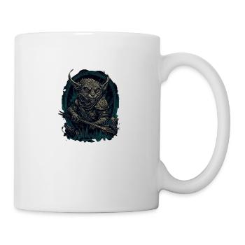 Schlankes Skaven-Logo für schwarze T-Shirts. - Tasse - Weiß - Rechts