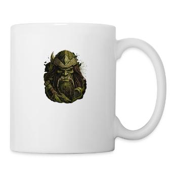 Œuvre d’art dynamique : féroce guerrier à peau verte. - Mug blanc - blanc - Droite