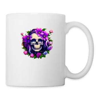 Lila Flowers Boho Women Skull - Tasse - Weiß - Rechts