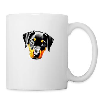 Doberman Doberman chiot chien Doberman dresseur - Mug blanc - blanc - Droite