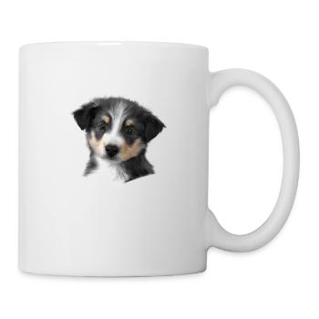 Chien Chiot Propriétaire de chien Berger australien - Mug blanc - blanc - Droite