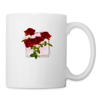 Flowers frame - Mug - white - Right