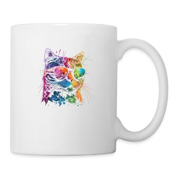 Watercolor Cat Cool Cat - Mug - white - Right
